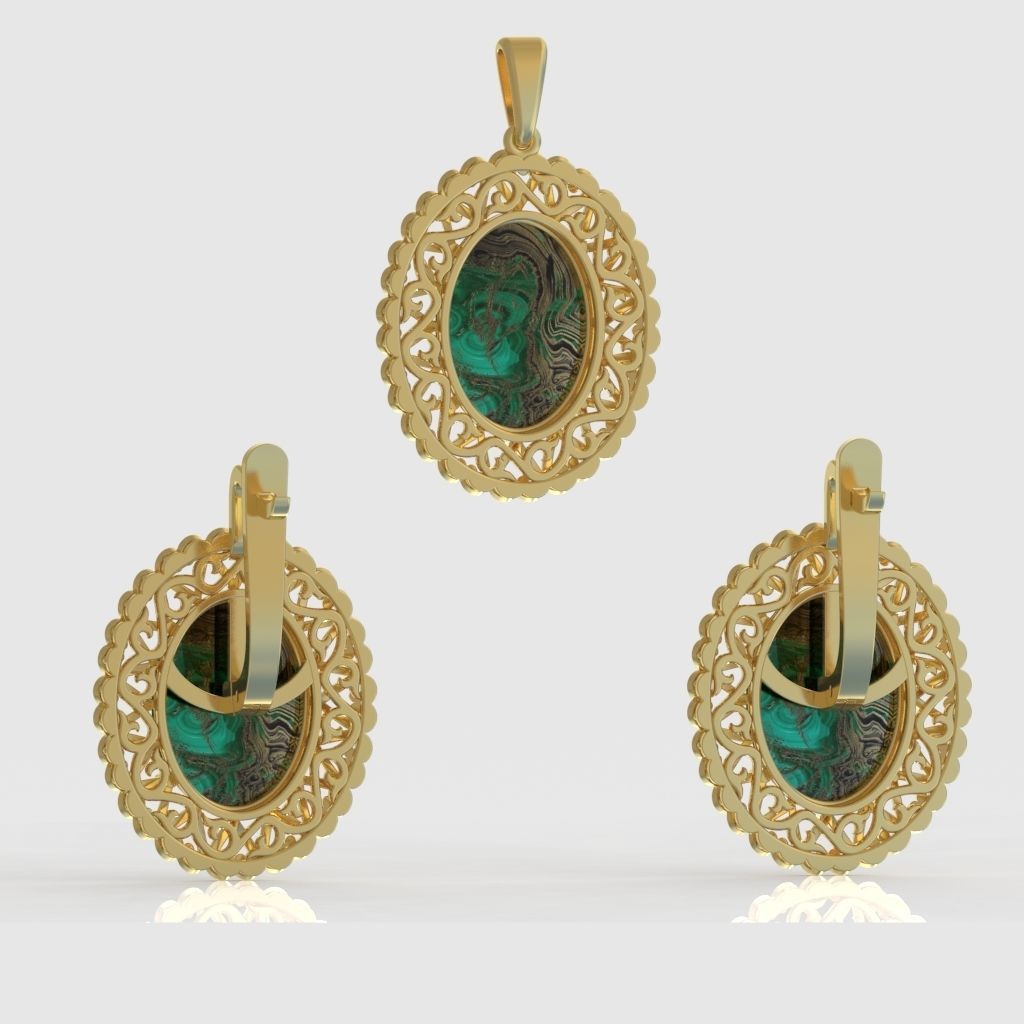 Ring and Pendant Set 3D printable model 0073 3D Model Collection_7