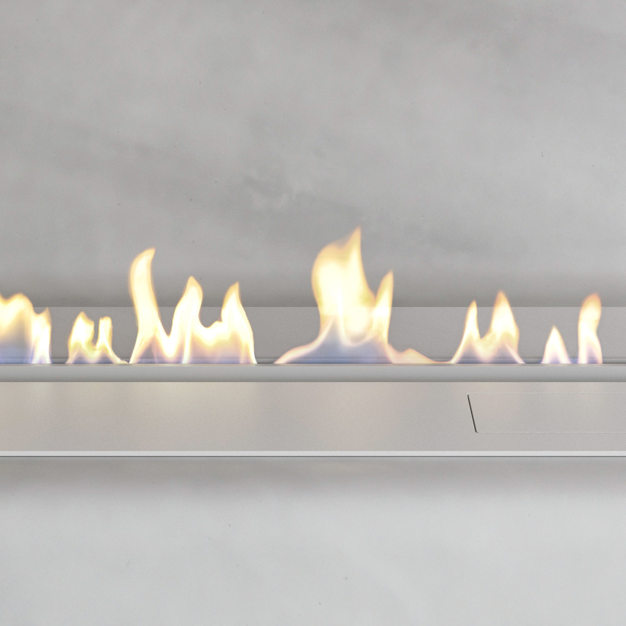 Decorative wall with fireplace set 23 3D model_2