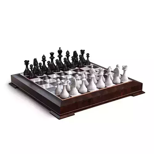 Chess Set with pieces 3D model