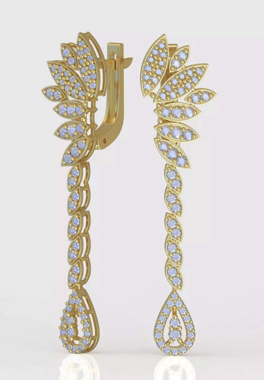 Earring 3D model 3D printable model 0240 3D print model