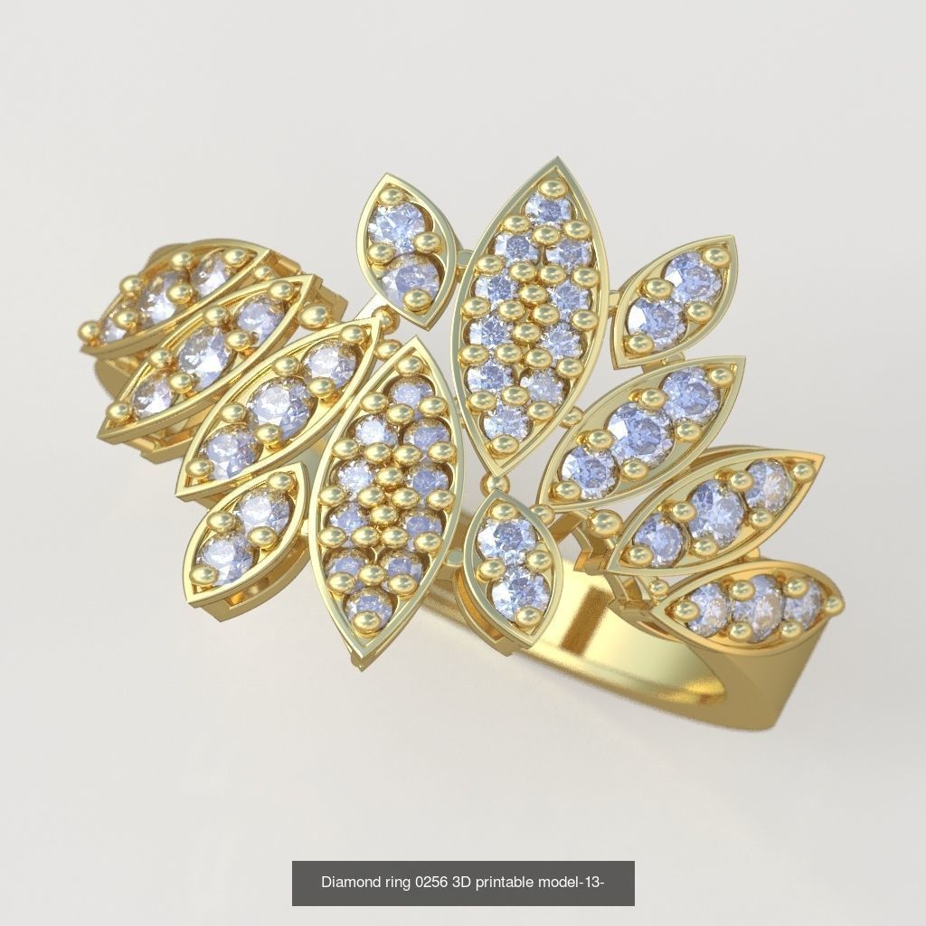 Ring Bracelet Earring and Pendant Set 3D printable model 0074 3D Model Collection_5