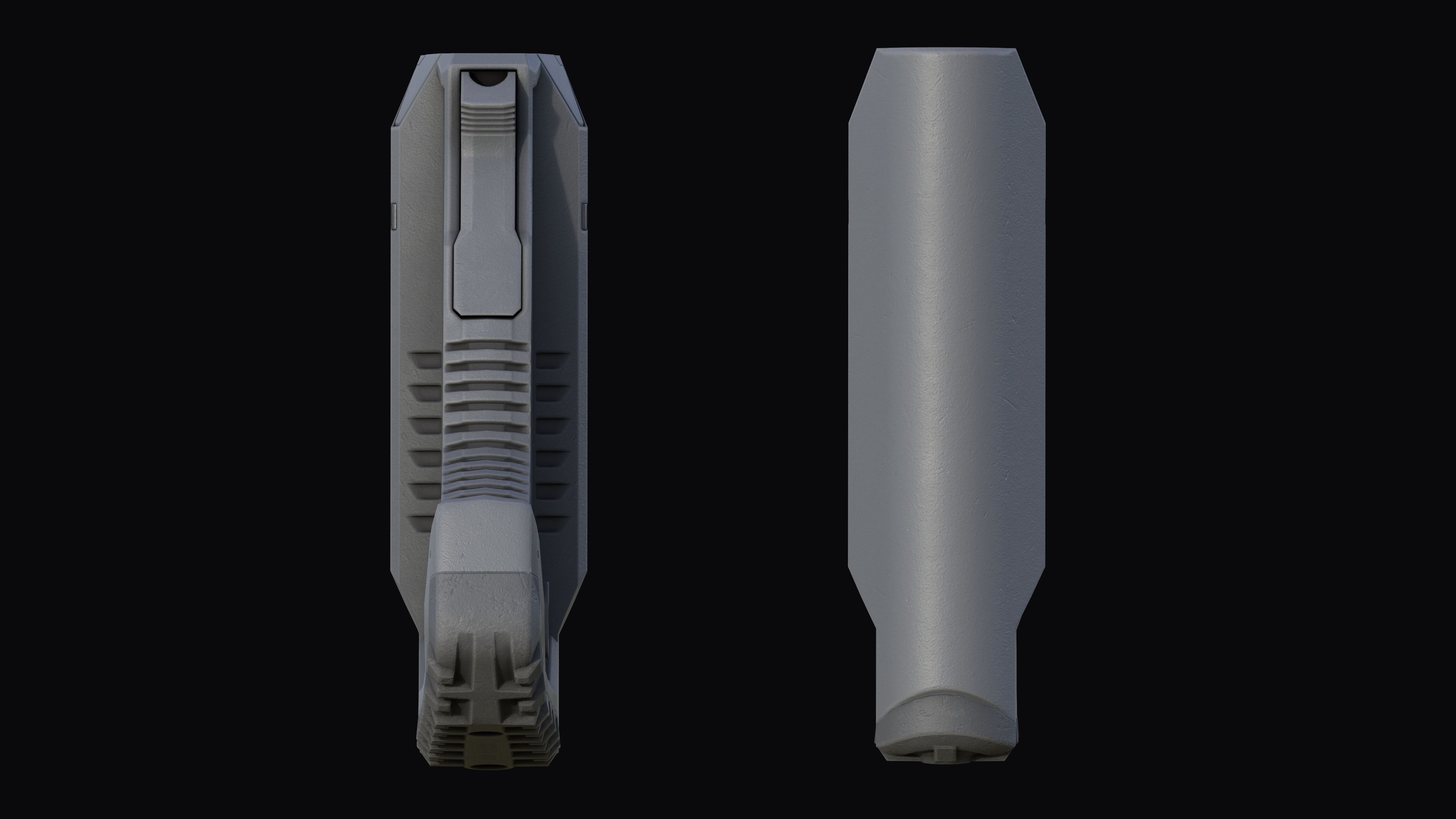 FAB Defense GL-CORE buttstock M4 AR Low-poly 3D model_12