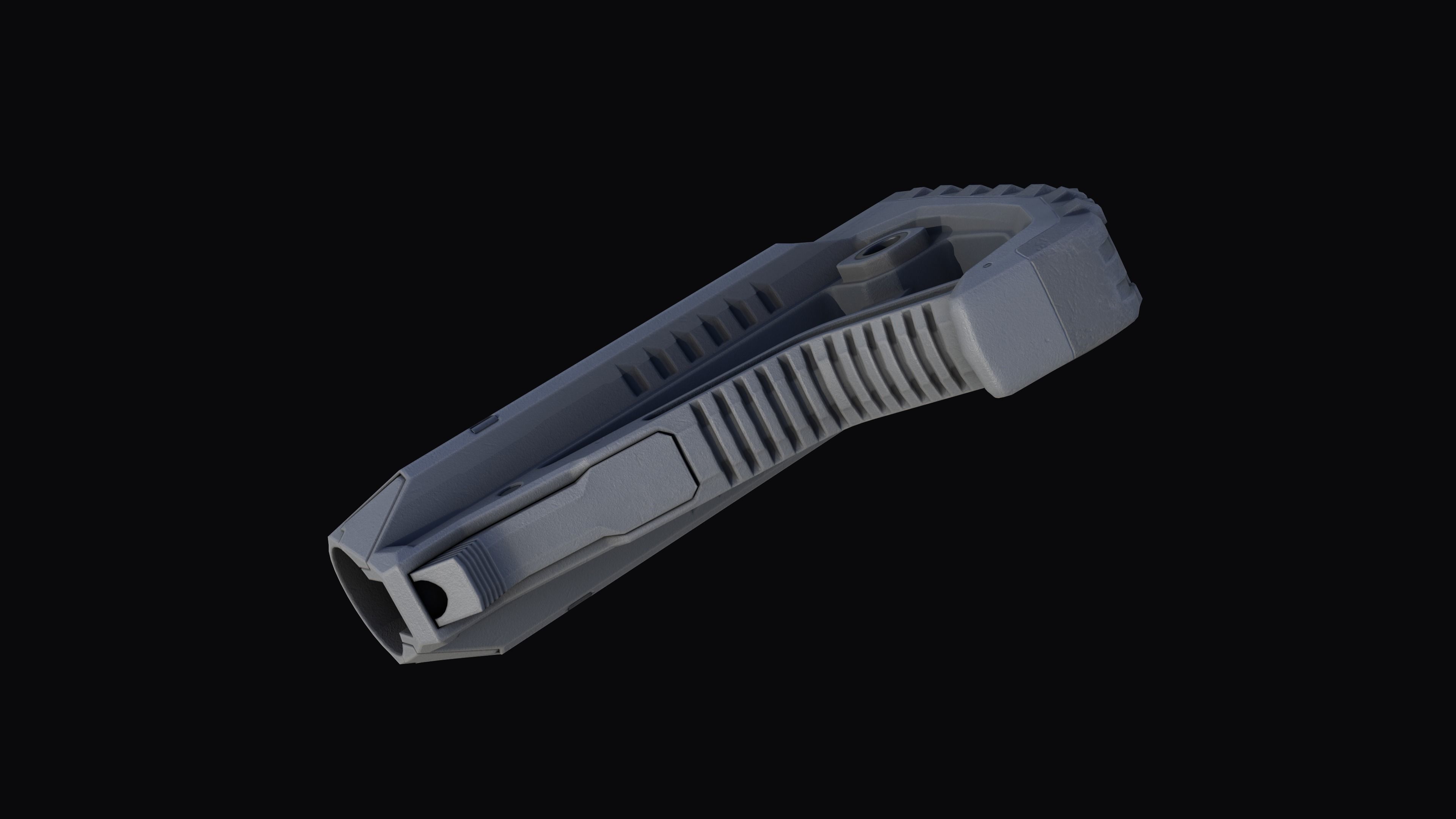 FAB Defense GL-CORE buttstock M4 AR Low-poly 3D model_9