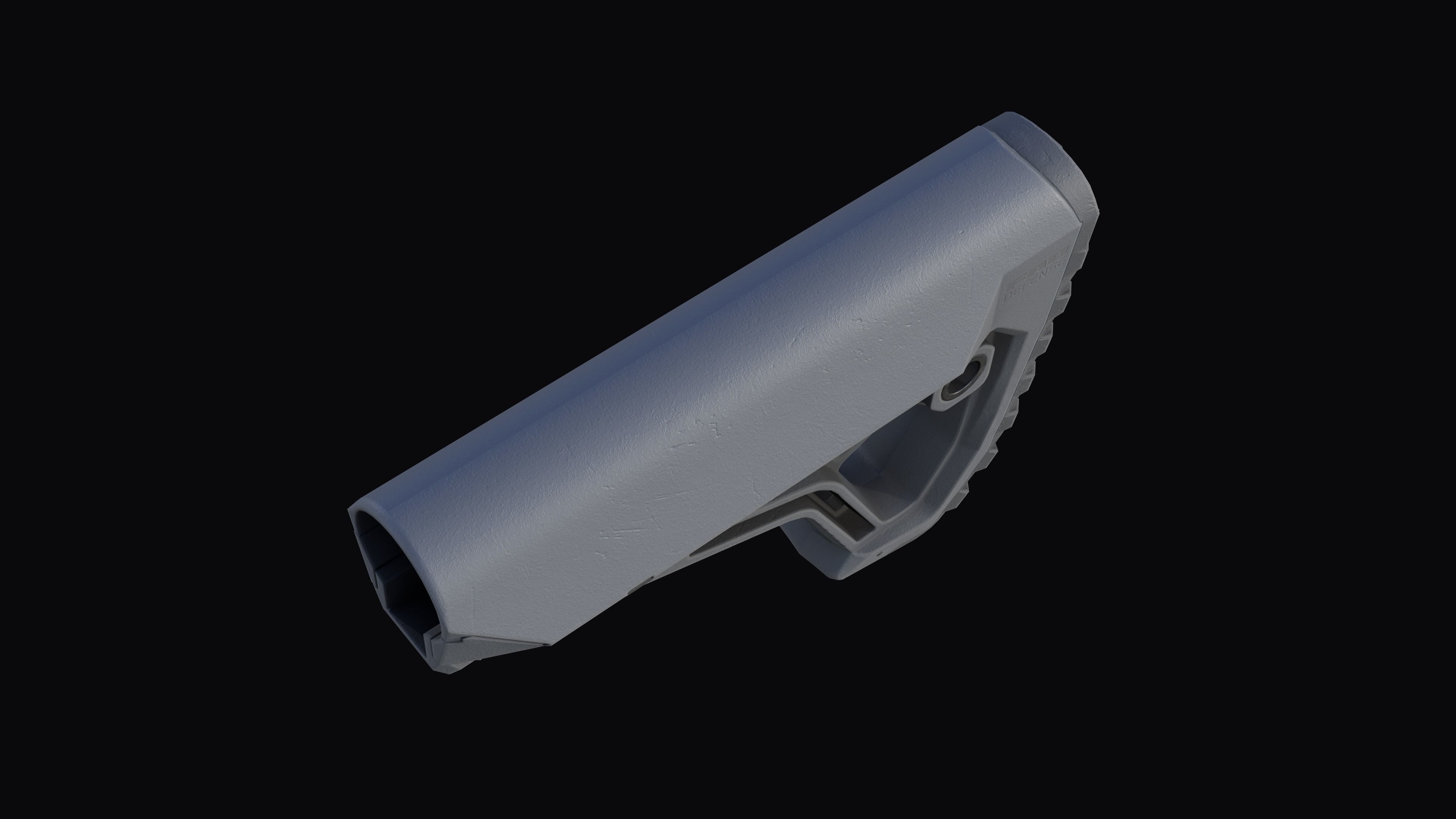 FAB Defense GL-CORE buttstock M4 AR Low-poly 3D model_10
