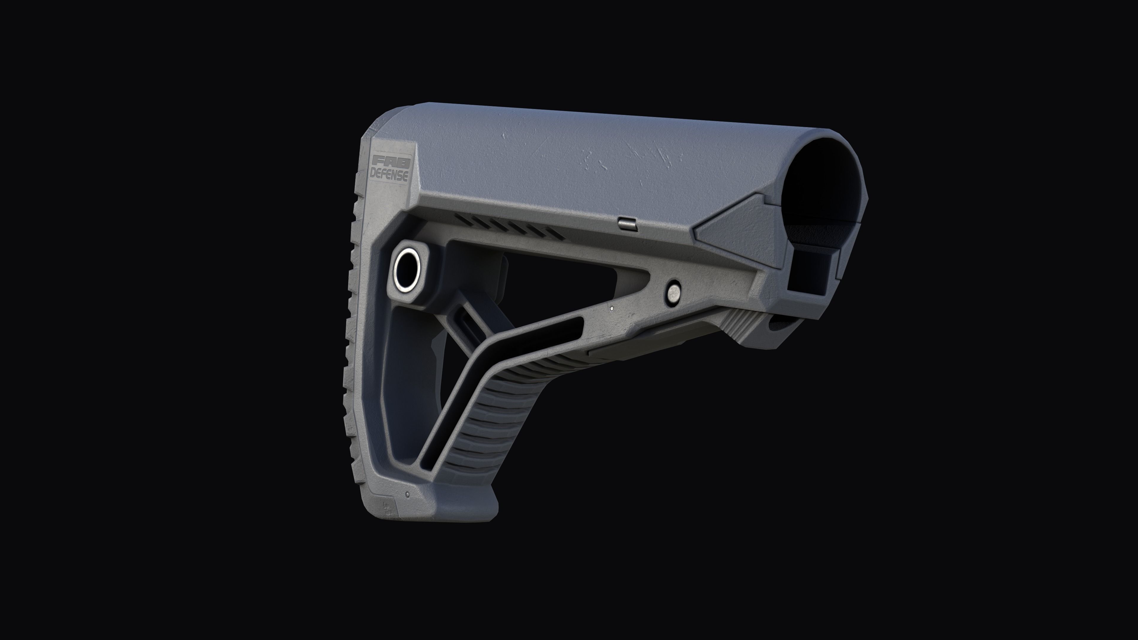 FAB Defense GL-CORE buttstock M4 AR Low-poly 3D model_8