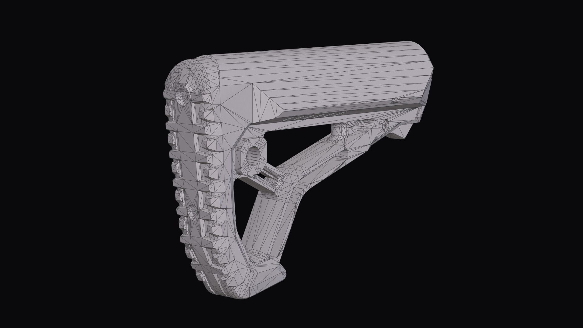 FAB Defense GL-CORE buttstock M4 AR Low-poly 3D model_15