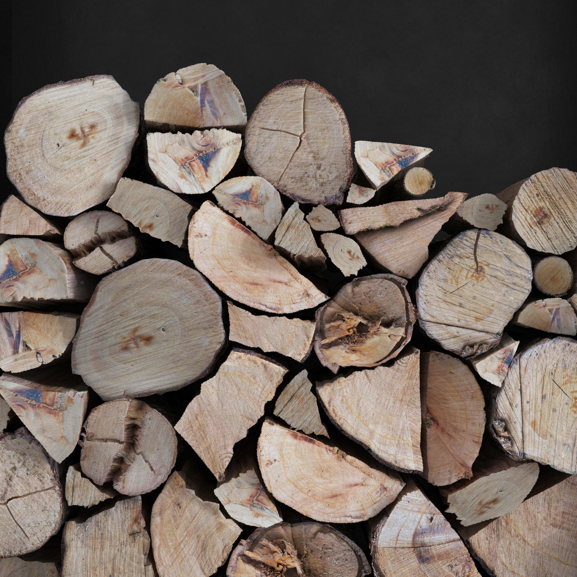 Decorative wall with fireplace set 28 3D model_3