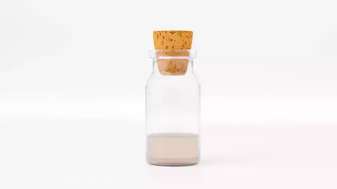 Medical Lab Glass Bottle Realistic 3D model