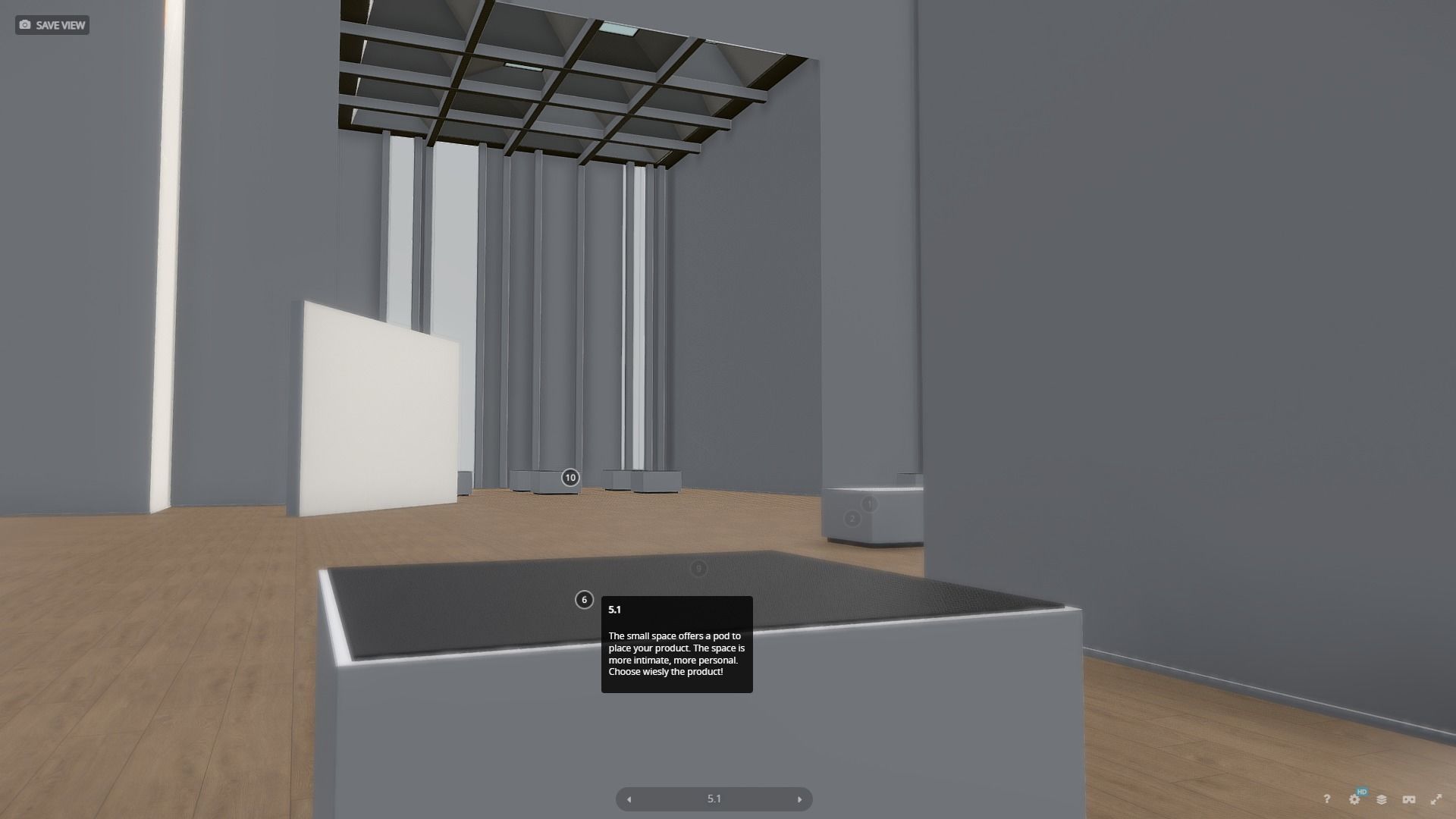 VR Gallery Minimal Showroom for pruducts vol 4 Low-poly 3D model_9