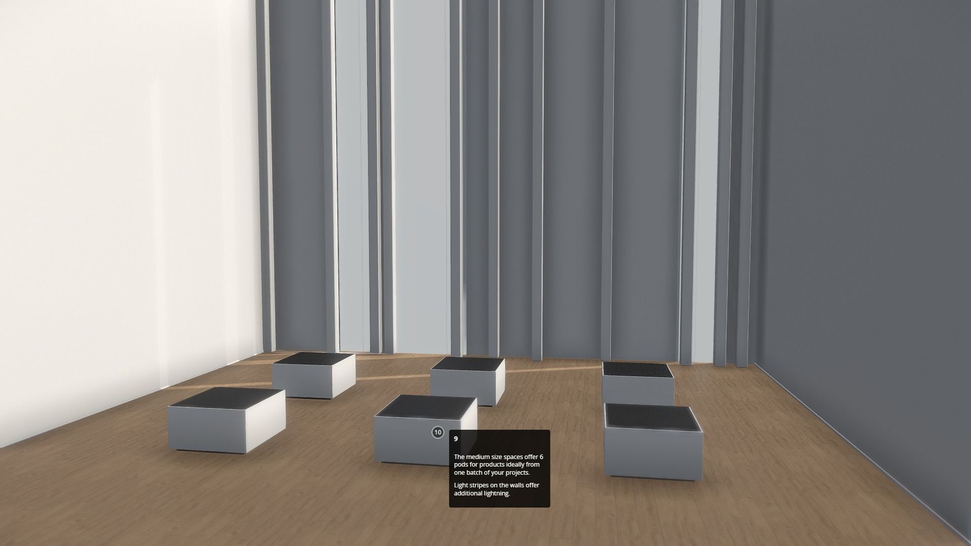 VR Gallery Minimal Showroom for pruducts vol 4 Low-poly 3D model_12