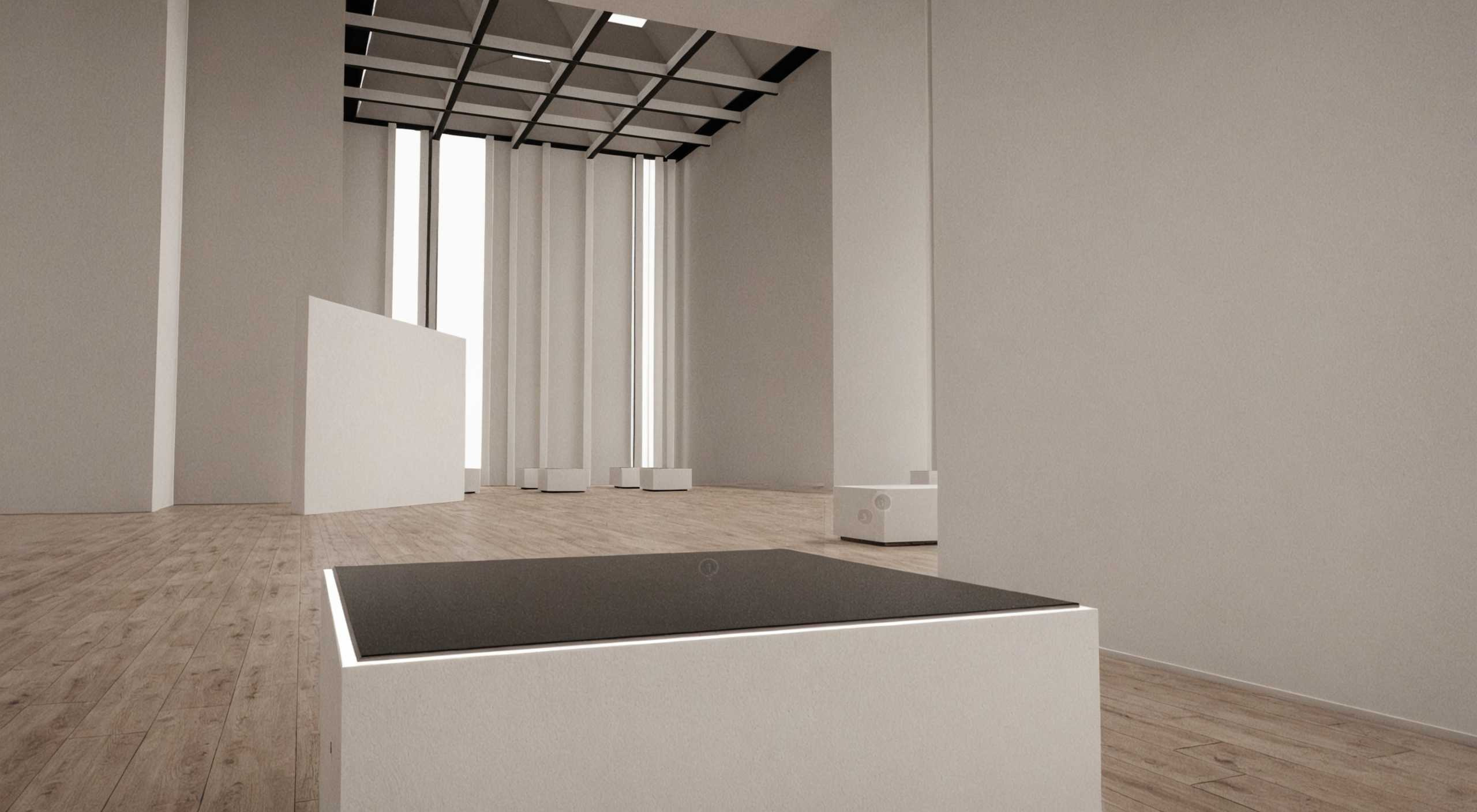 VR Gallery Minimal Showroom for pruducts vol 4 Low-poly 3D model_1