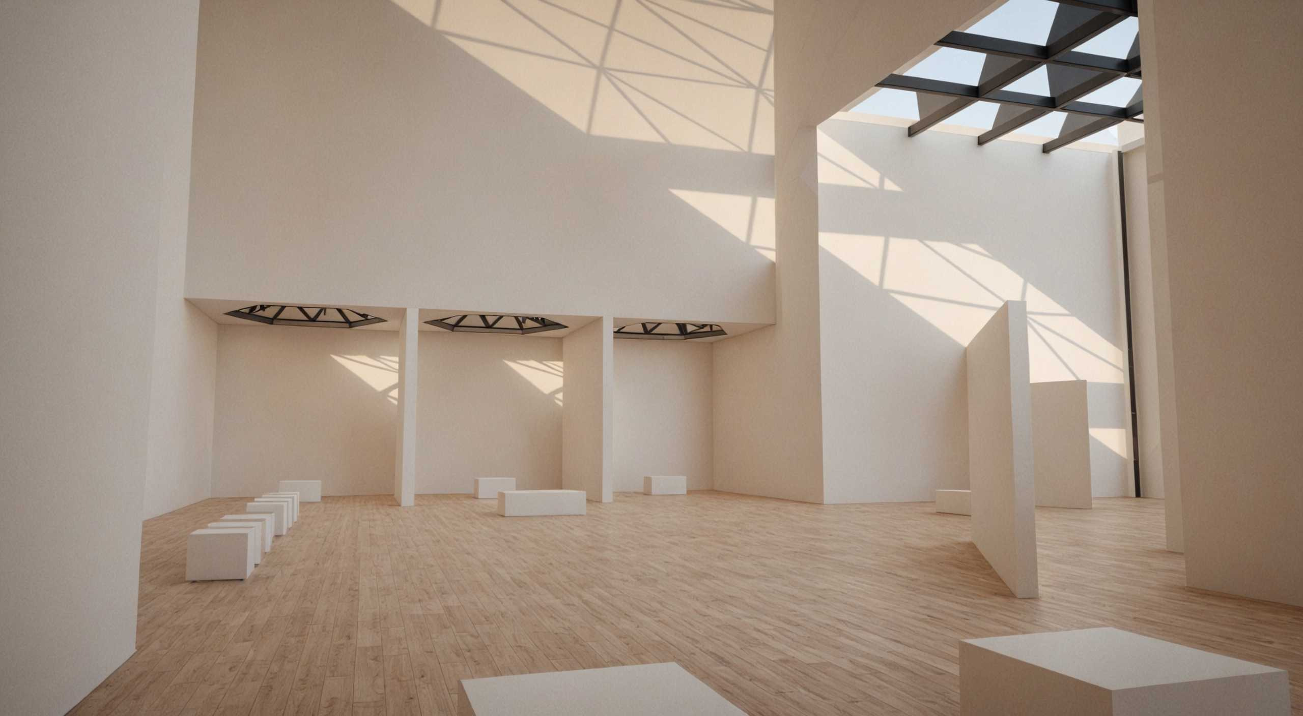 VR Gallery Minimal Showroom for pruducts vol 4 Low-poly 3D model_2