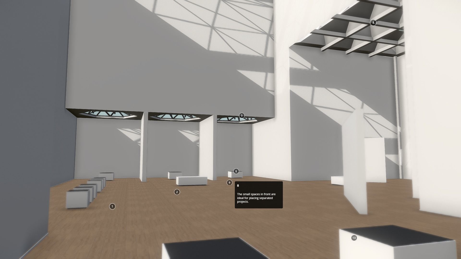 VR Gallery Minimal Showroom for pruducts vol 4 Low-poly 3D model_11