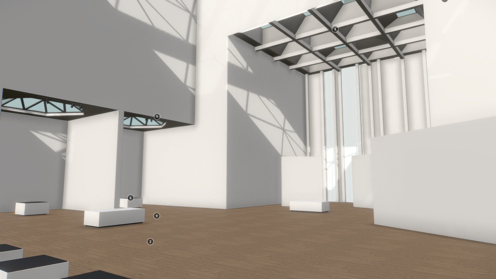 VR Gallery Minimal Showroom for pruducts vol 4 Low-poly 3D model_16