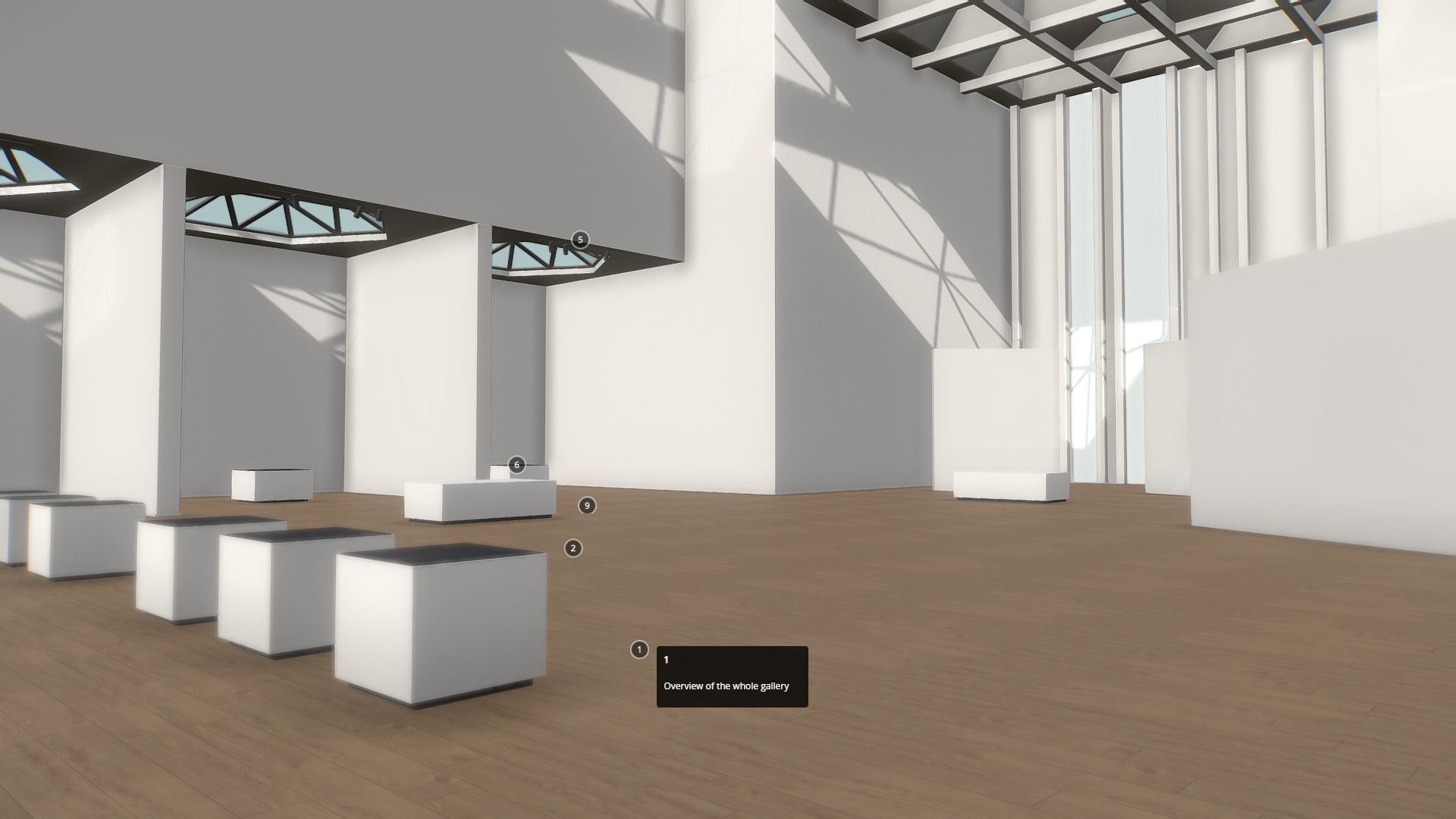 VR Gallery Minimal Showroom for pruducts vol 4 Low-poly 3D model_6