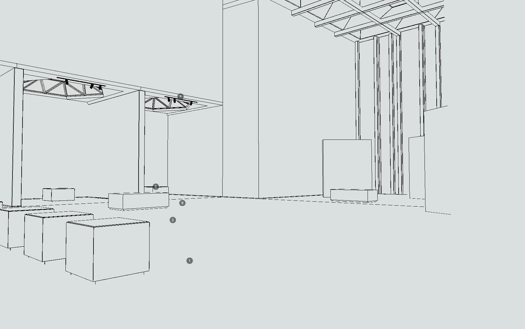 VR Gallery Minimal Showroom for pruducts vol 4 Low-poly 3D model_13