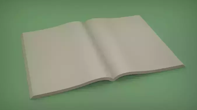 Opened Book 3D print model