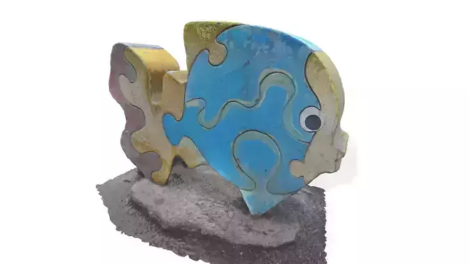 Fish Park Statue 3D model