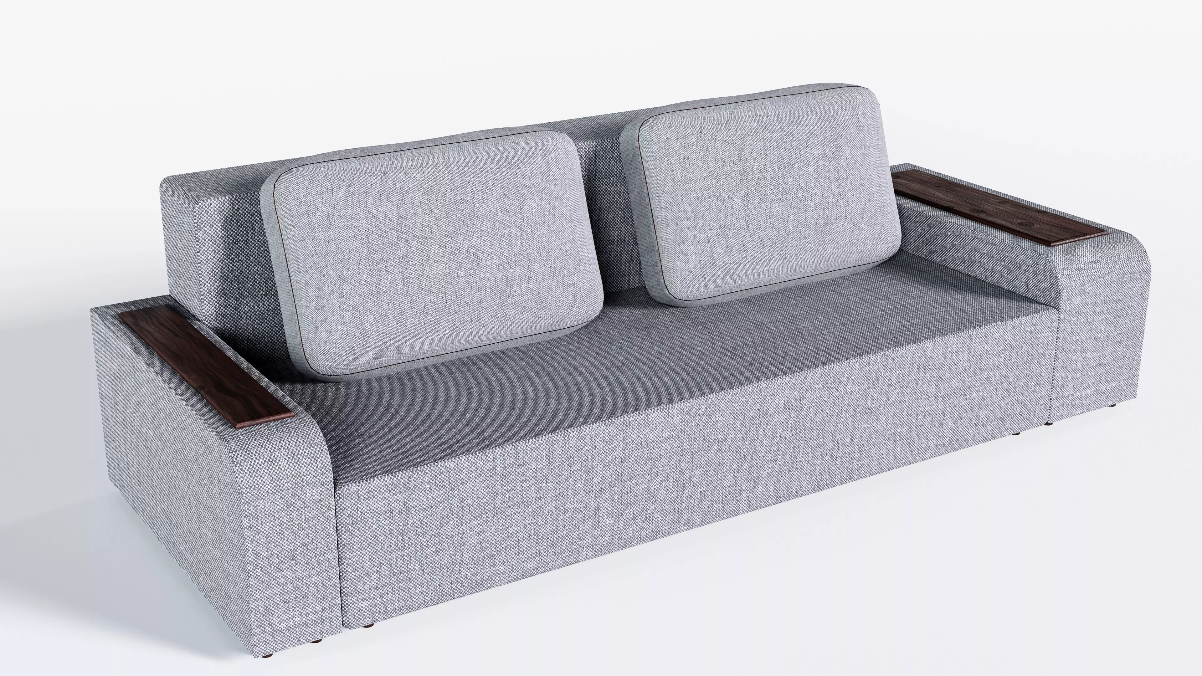 Sofa in grey color Free low-poly 3D model