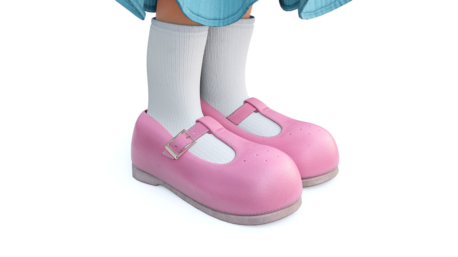 Jumana Cartoon Girl Character Rigged 3D model_3