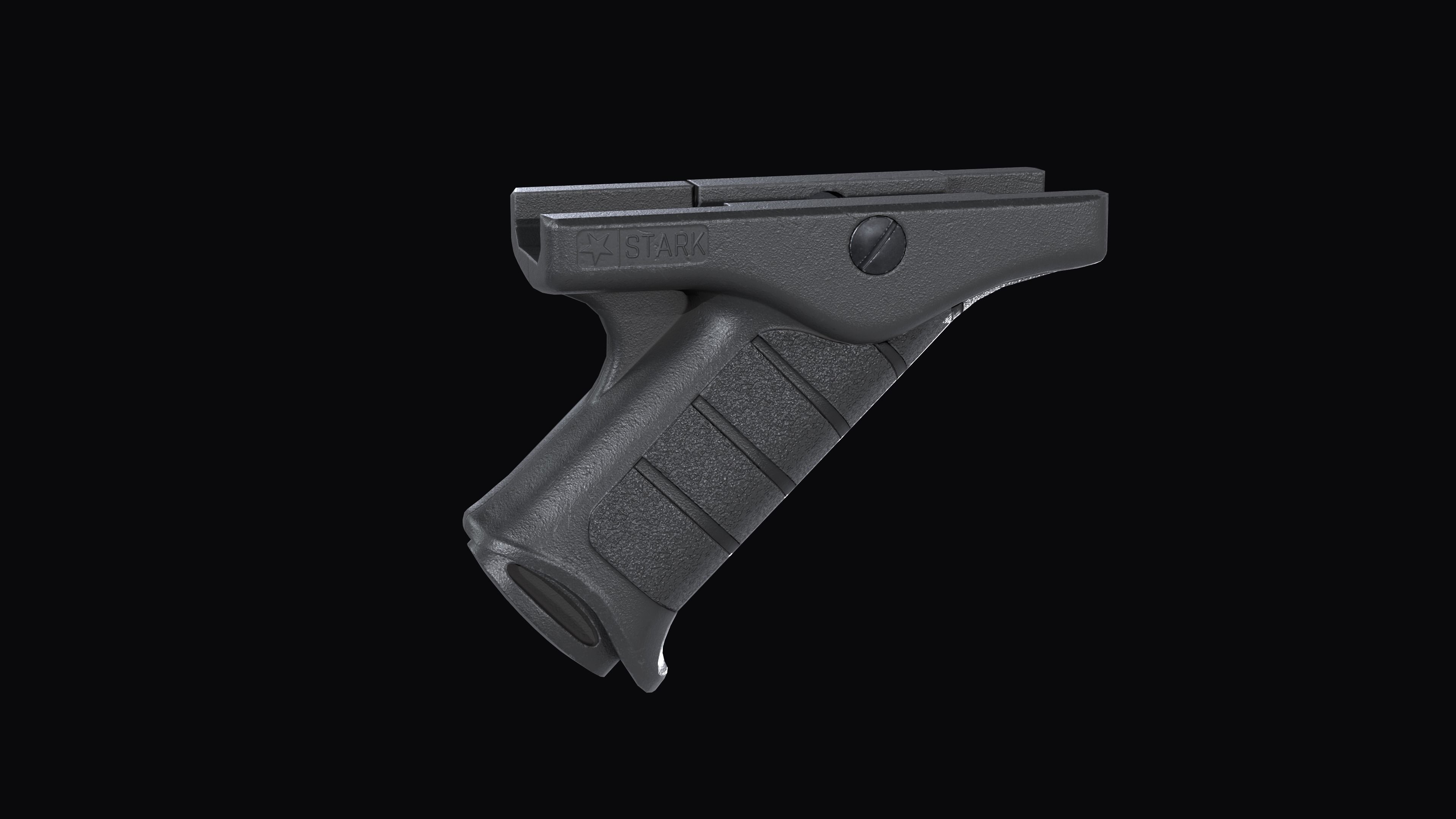 Stark SE-5 Express tactical forward grip Low-poly 3D model_6