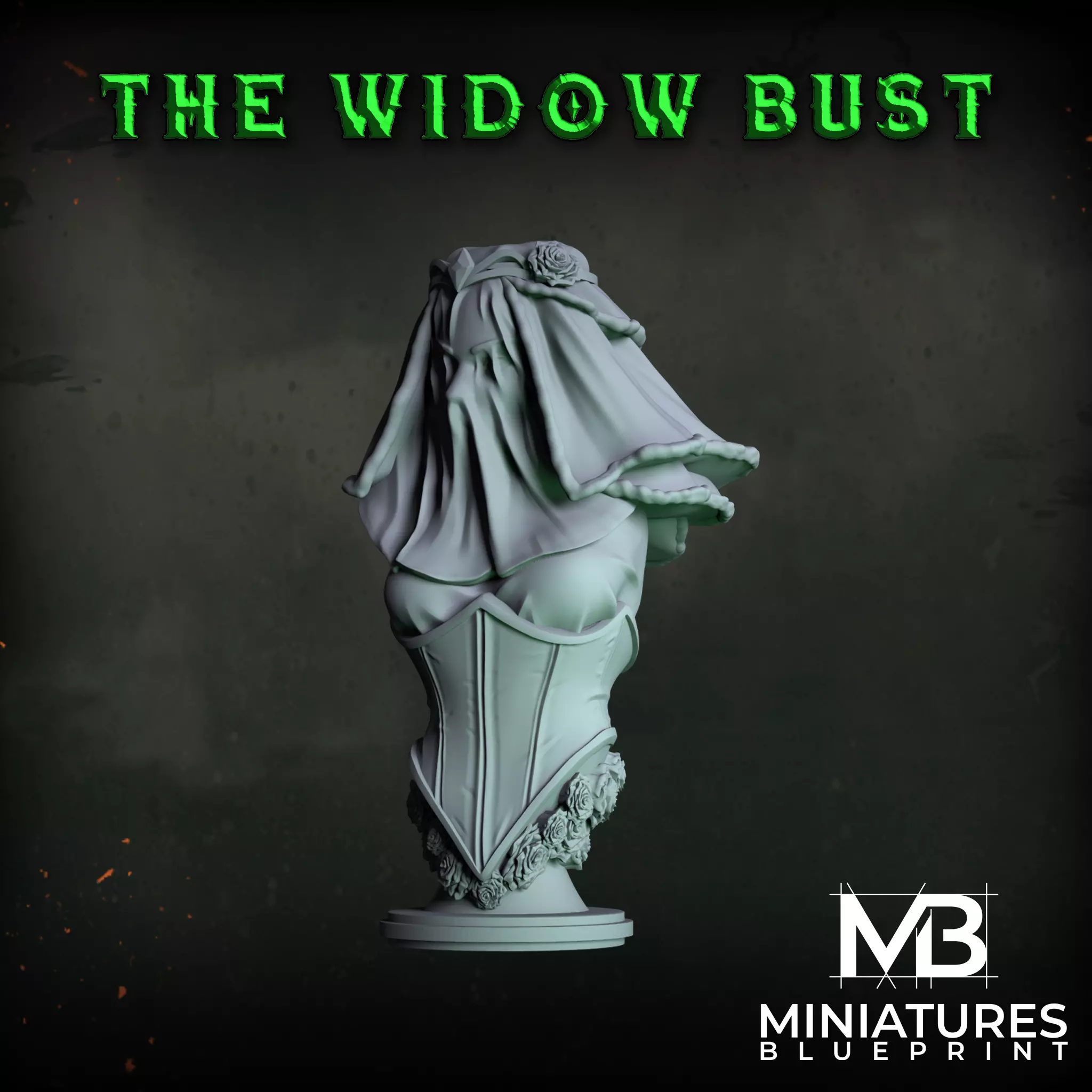 The Widow Bust 3D print model