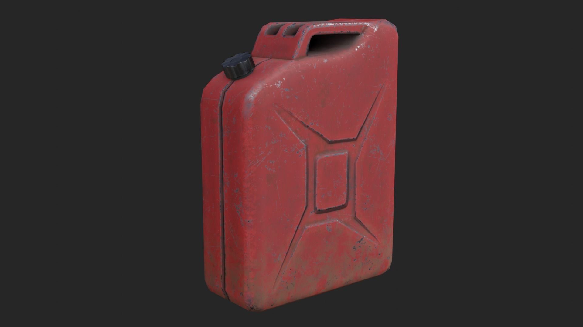 Jerrycan gas can Low-poly 3D model_4