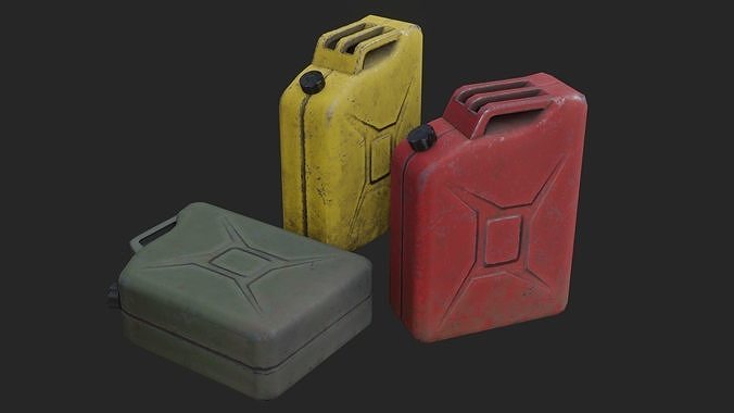 Jerrycan gas can Low-poly 3D model