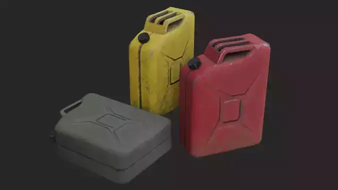 Jerrycan gas can Low-poly 3D model
