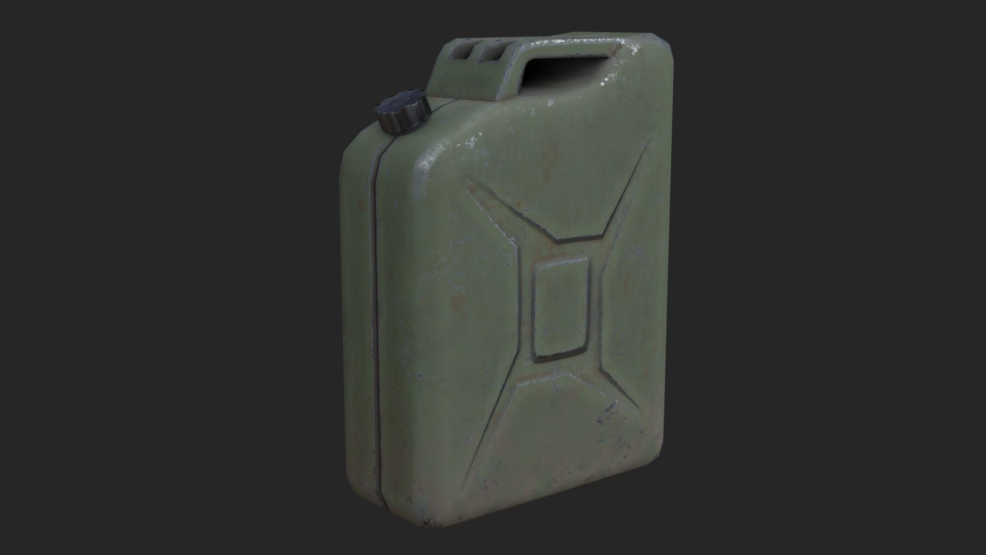 Jerrycan gas can Low-poly 3D model_5