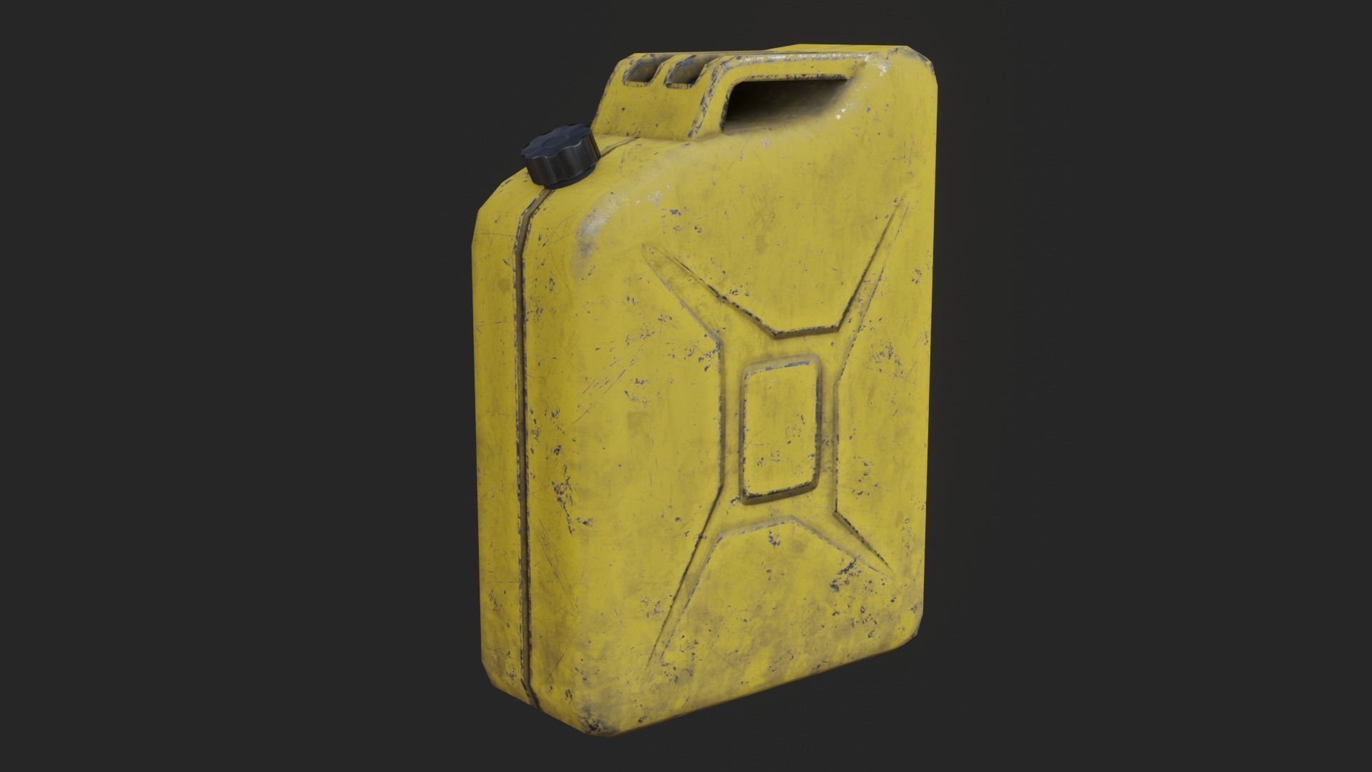 Jerrycan gas can Low-poly 3D model_6