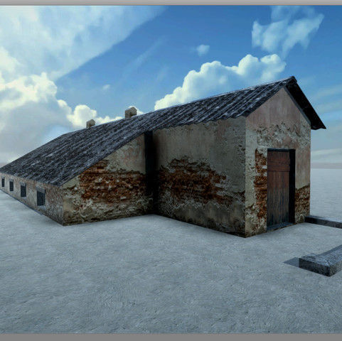 Abandoned Agriculture Storage Low-poly 3D model