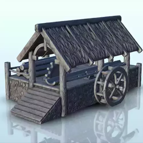 Wood cutting water mill 10