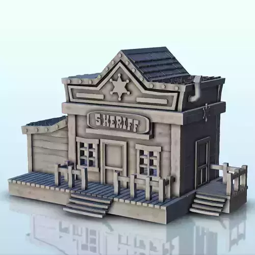 Western sheriff office 6 - USA ACW American Civil War 3D print model
