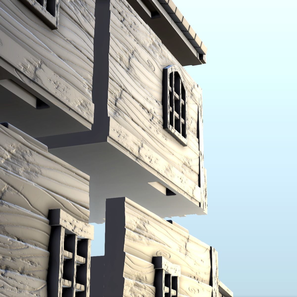 Western gun shop with floor and terrace 11 - USA ACW Civil War 3D print model_3