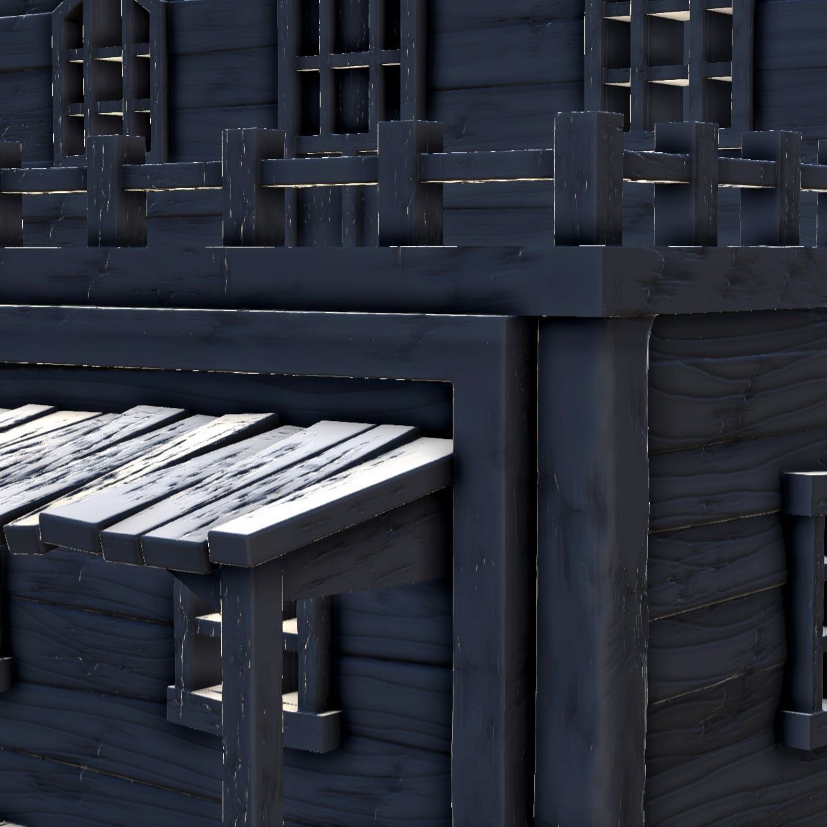 Western gun shop with floor and terrace 11 - USA ACW Civil War 3D print model_13