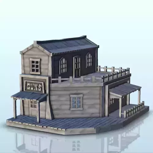 Western gun shop with floor and terrace 11 - USA ACW Civil War