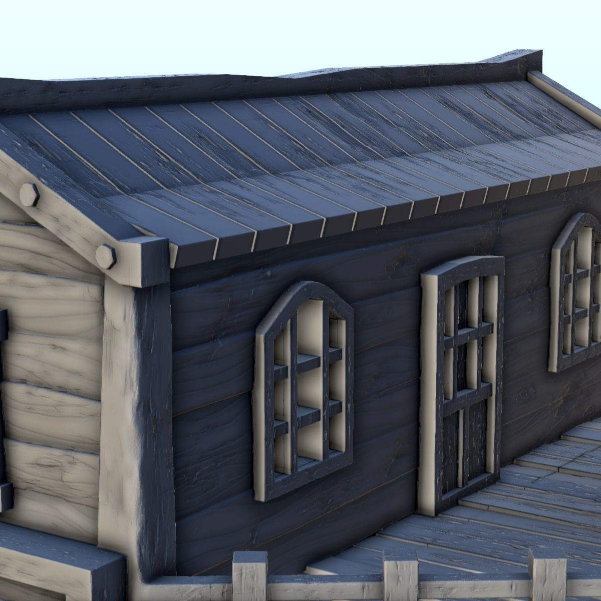 Western gun shop with floor and terrace 11 - USA ACW Civil War 3D print model_15