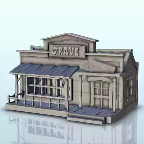Western funeral parlour 4 - USA ACW American Civil War 3D print model