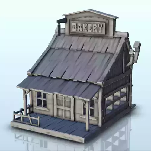 Western bakery with high-roof and metal-chimney 5 - USA ACW War