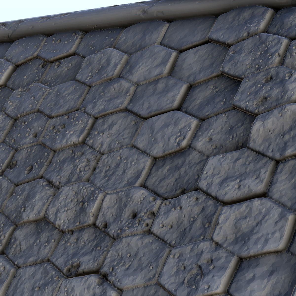 Viking building with sloping roof 4 3D print model_13