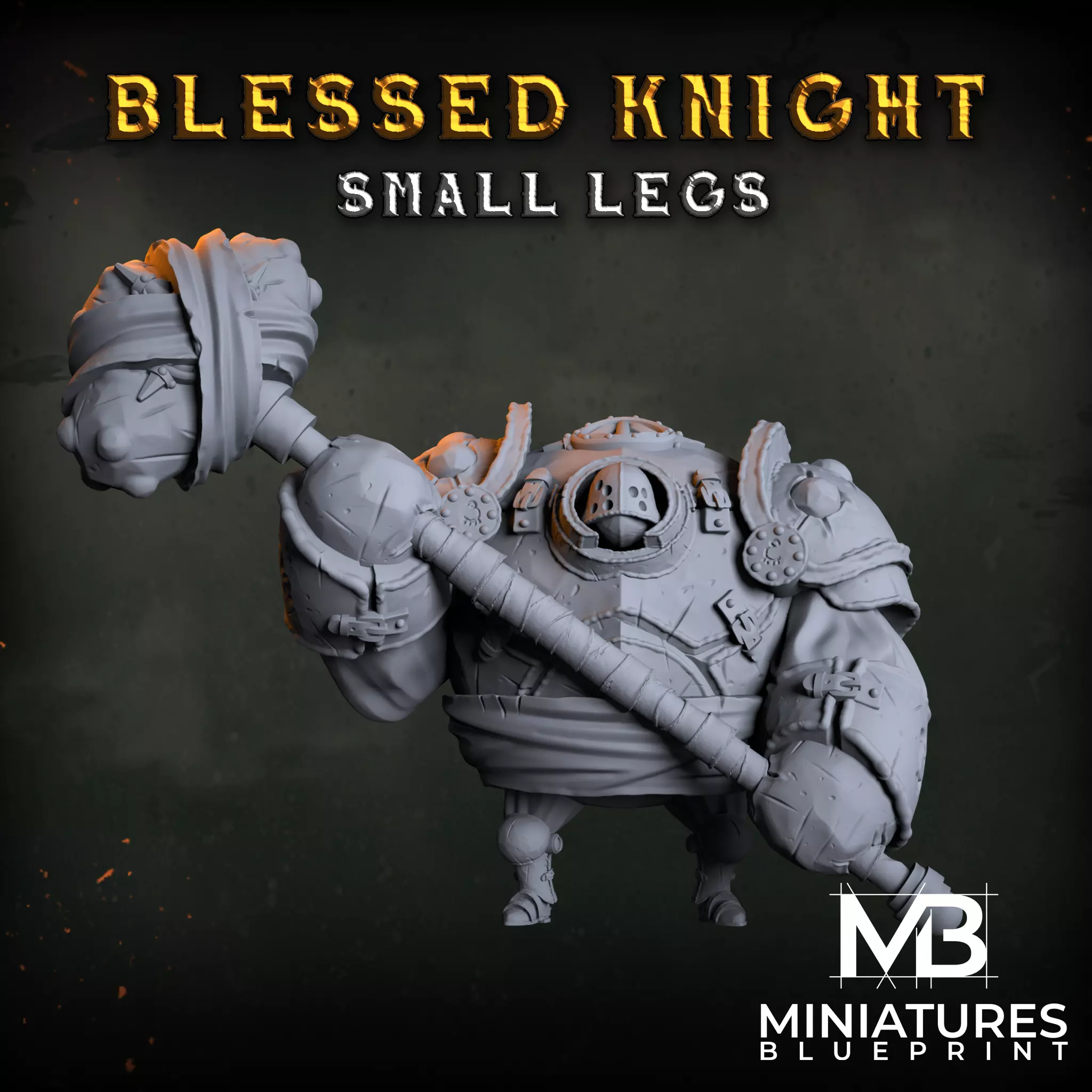 Blessed Small Legs Knight 3D print model_0