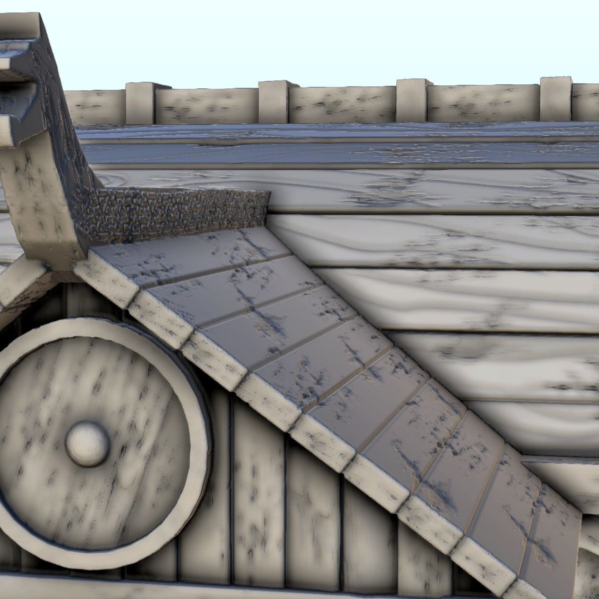 Scandinavian house with large canopy and ornaments 9 3D print model_23