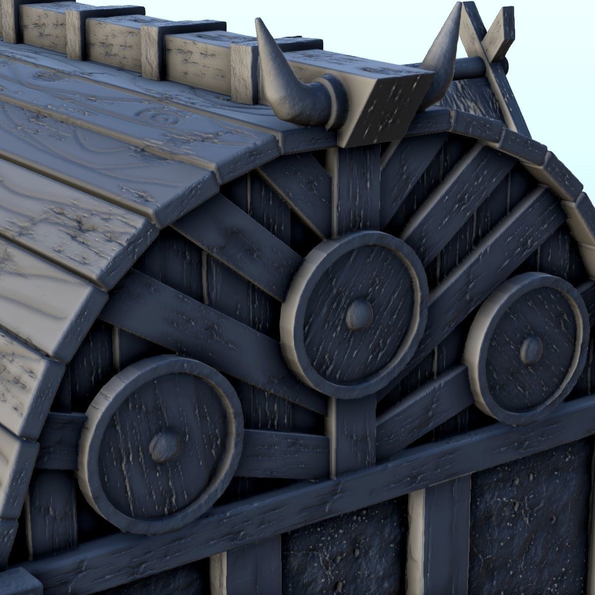 Scandinavian house with large canopy and ornaments 9 3D print model_24