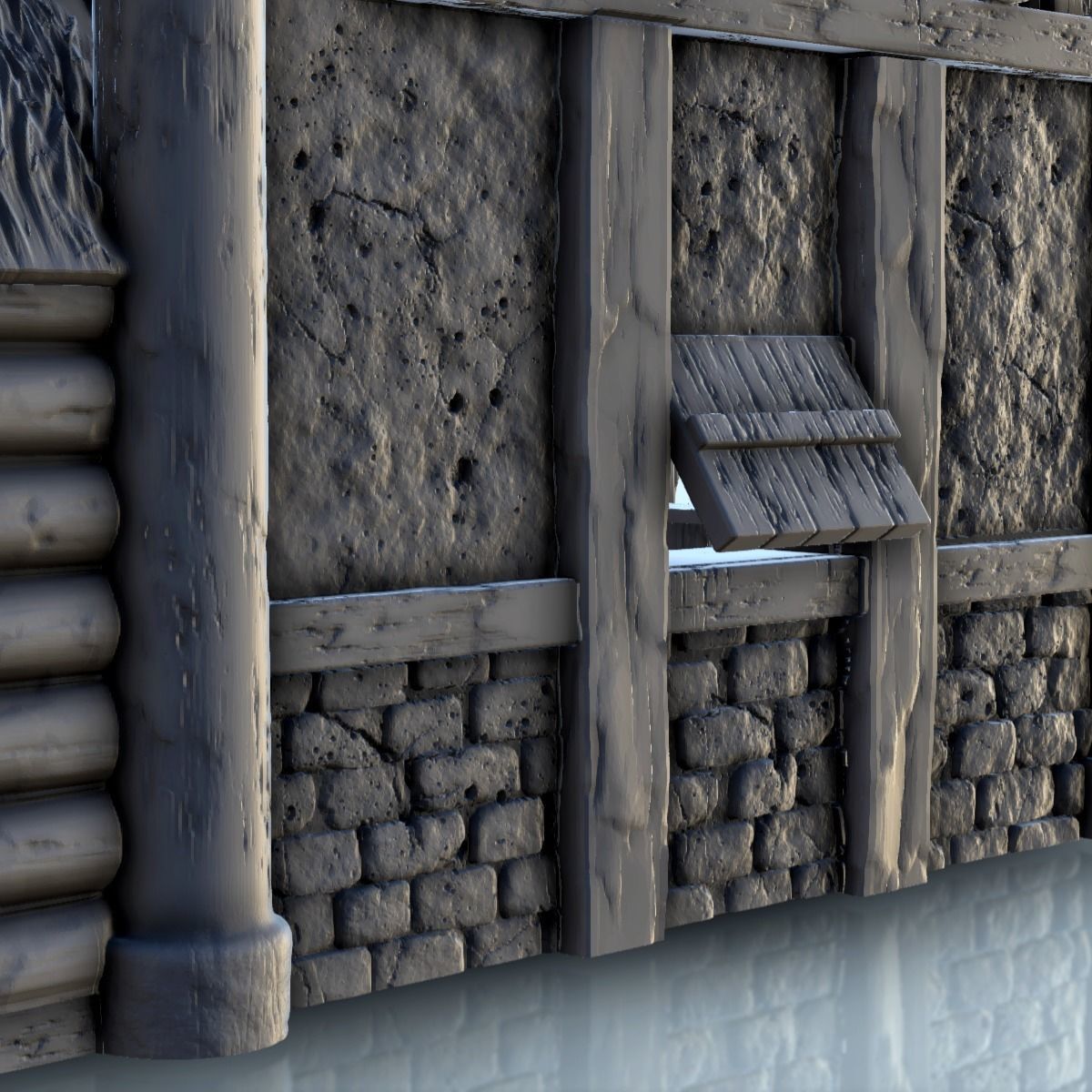 Scandinavian house with large canopy and ornaments 9 3D print model_18