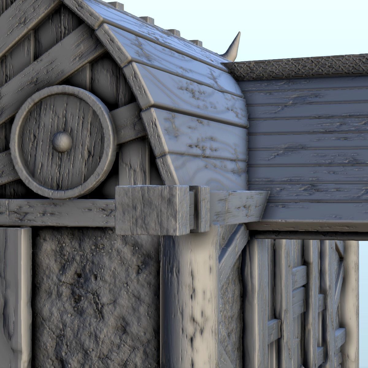 Scandinavian house with large canopy and ornaments 9 3D print model_20