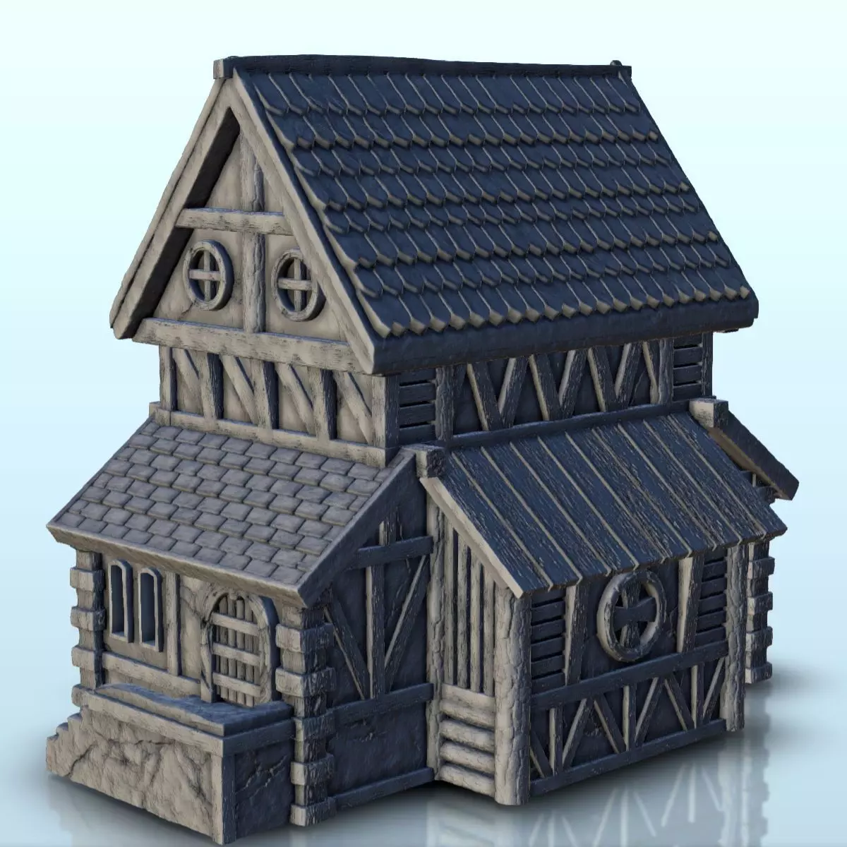 Multi-storred village house 4 3D print model