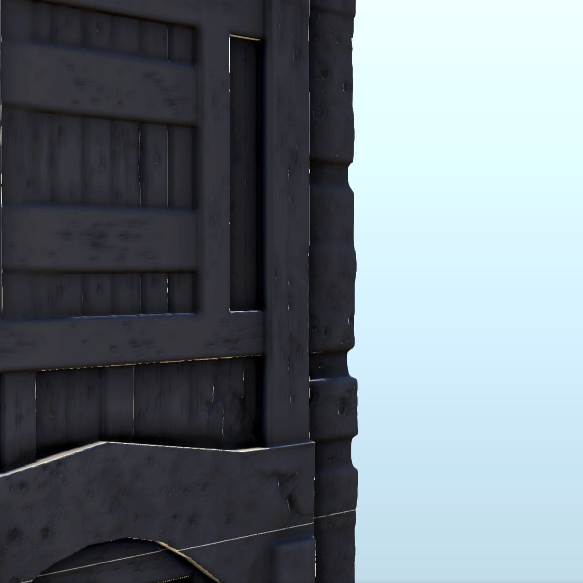 Medieval tower with a tiled roof 7 3D print model_16