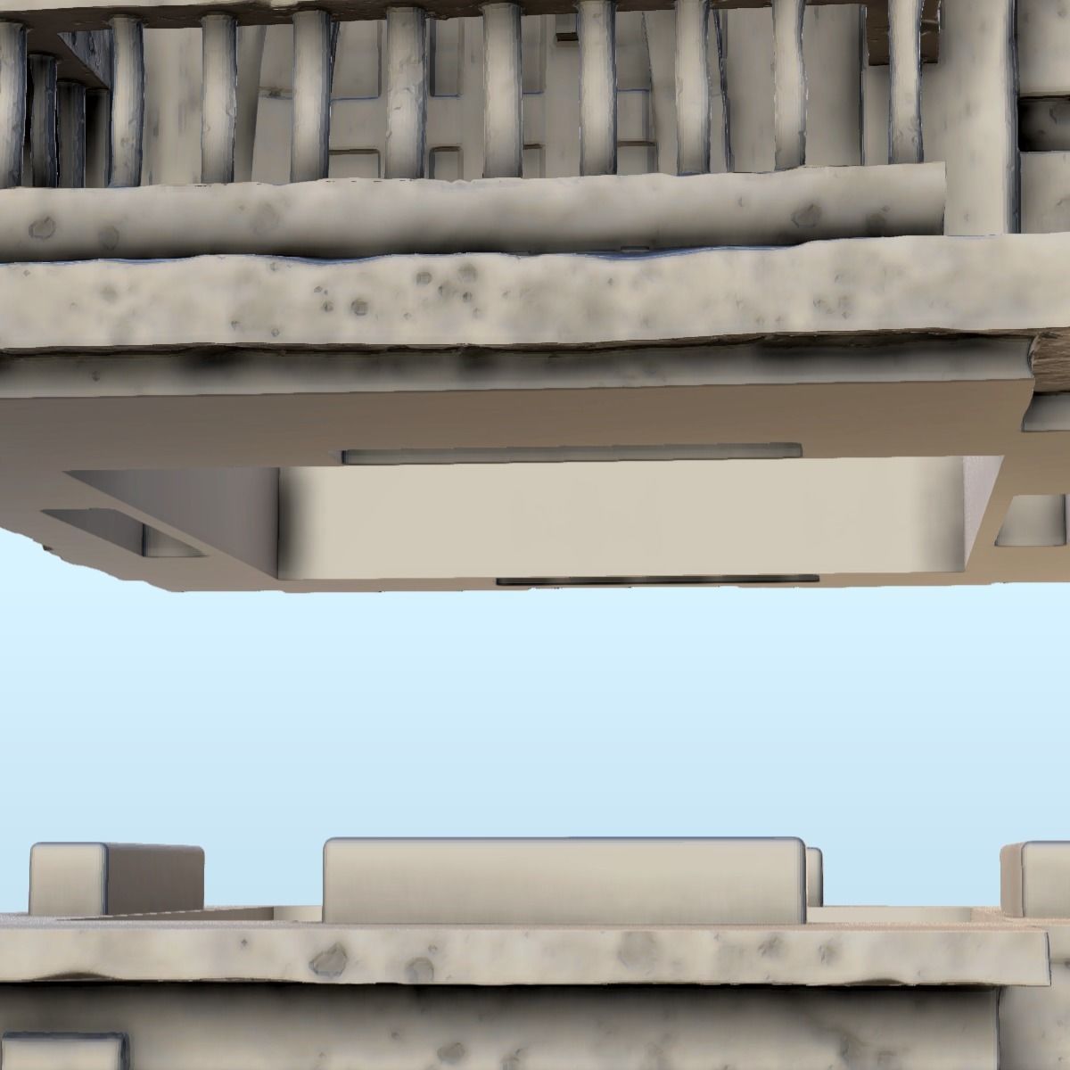 Medieval tower with a tiled roof 7 3D print model_3