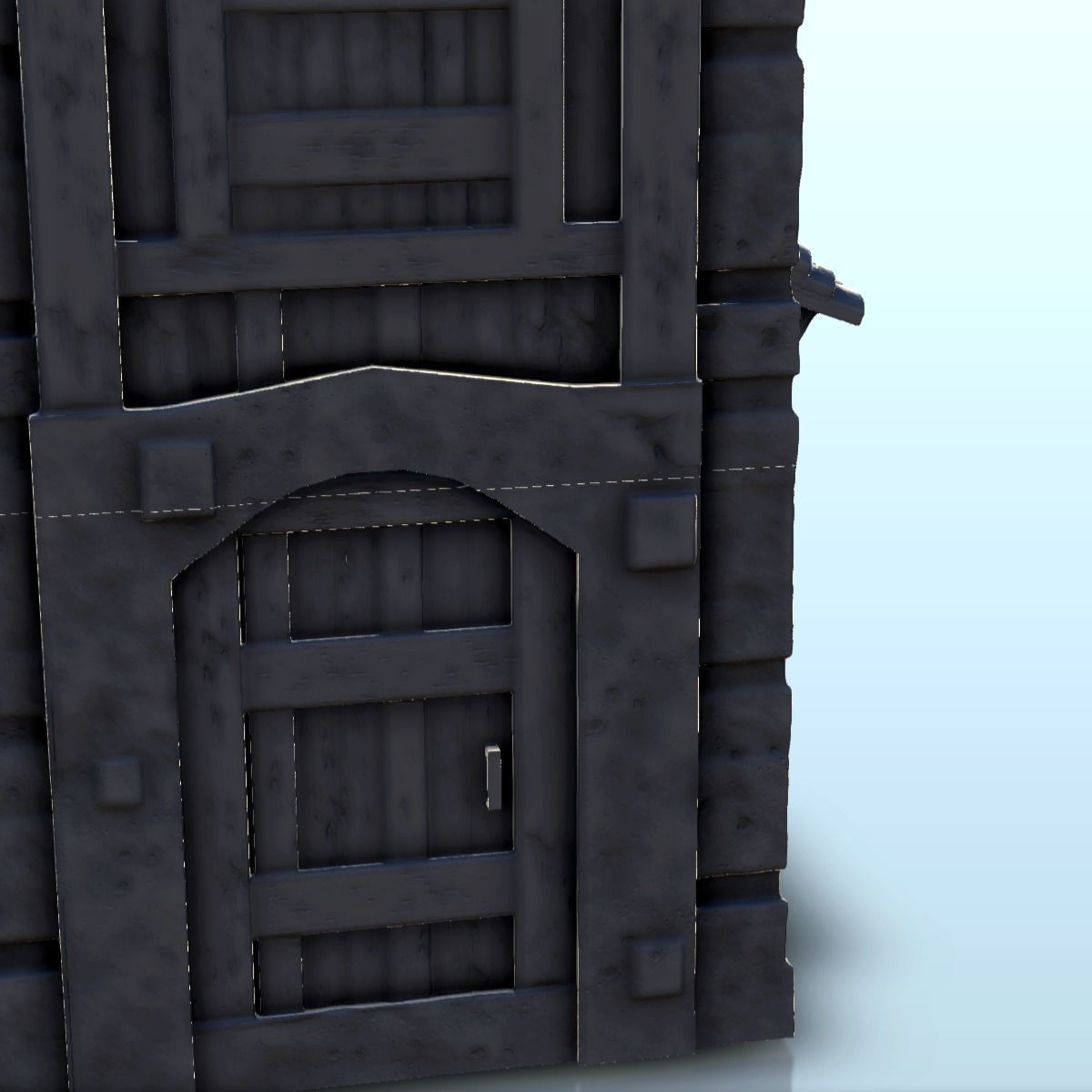 Medieval tower with a tiled roof 7 3D print model_17